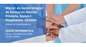 Sessió informativa del Màster GESAPH d'IL3 - Universitat de Barcelona